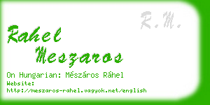 rahel meszaros business card